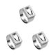 thumbnail image 4 of Minnieouse Finger Band Wear-resistant Durable Rings Lightweight Ring Metal Waterproof Ring Lovers Steel for Women Men Type1, 4 of 6