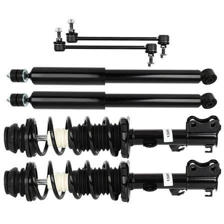 cciyu Struts Suspension Kit for 2012-2019 for Nissan Versa 2014-2019 for Nissan Versa Note Front Complete Strut Assembly,Rear shock absorber,Stabilizer Bar Link with 1333584L 1333584R 5673 K750098