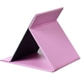 thumbnail image 3 of Protable PU Leather Mirror Folding Desktop Makeup Mirror with Adjustable Stand for Personal Use,Travelling (S, Pink), 3 of 5