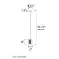 thumbnail image 4 of ET2 Lighting E23301-20BK Zephyr LED 1-Light Pendant - Black, 4 of 5