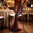 thumbnail image 2 of SLYNSHome Chiffon Chair Sash, Two Tone Pearl Sheer Chair Back Decor, Elegant Wedding Chair Cover for Banquet Hotel Party Event Decoration, 2 of 6