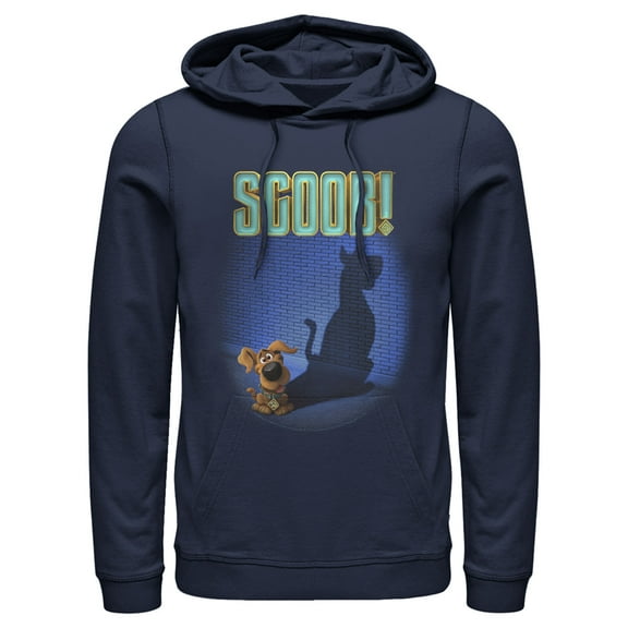 Men's Scooby Doo Dog Shadow  Pull Over Hoodie Navy Blue Medium