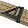 thumbnail image 3 of yeacher Règle de Menuiserie en Alliage d'Aluminium avec Mesure d'Angle 45°/90°, Guide de Trou pour Marquage de Précision, Durable et Résistant à la Rouille, Idéal pour les Charpentiers et les Amateurs de Bricolage (Rouge), 3 of 6