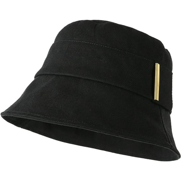 CoCopeaunts Plain Bucket Hat Women Classic Solid Sun Cap Sun Protection Travel Beach Fisherman Hat Casual All-Match Daily Wear