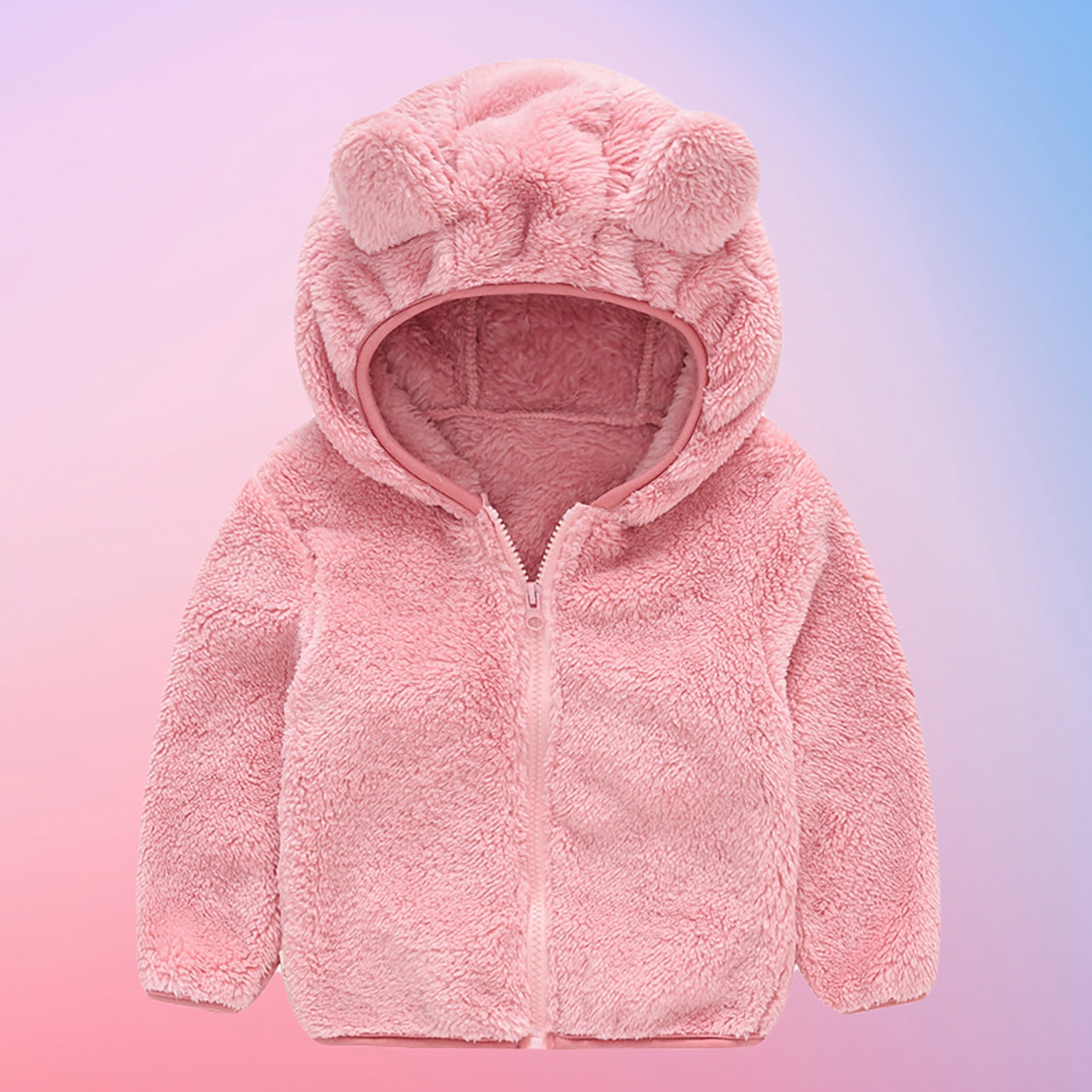 Fluffy Bear Hoodie with Ears