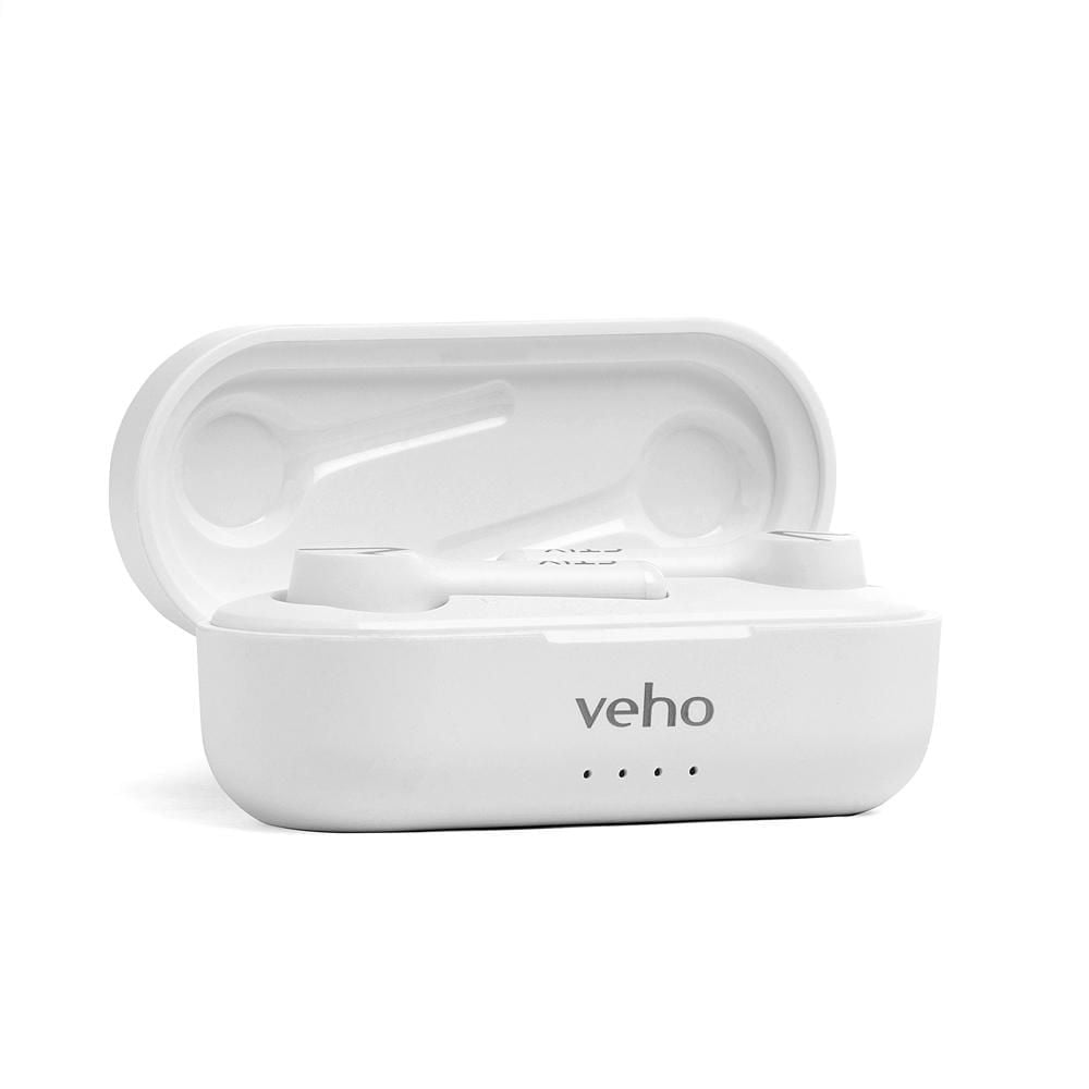 Veho STIX True Wireless Bluetooth Earphones with Charging Case - White