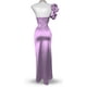 thumbnail image 3 of Vestido de graduación escote de corazón Violeta Unitalla, 3 of 3