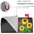 thumbnail image 5 of Sunflowers Wood Mailbox Covers, Summer Floral Standard Size Magnetic Post Box Cover Wraps, 21x18 Inches Waterproof Magnetic Mailbox Covers for Garden Yard Decor, 5 of 6
