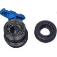 thumbnail image 2 of Ball Valve 50mm - Made Of Pvc - With Connection On Both Sides - 50mm Sleeve - Gray Tw, 2 of 2