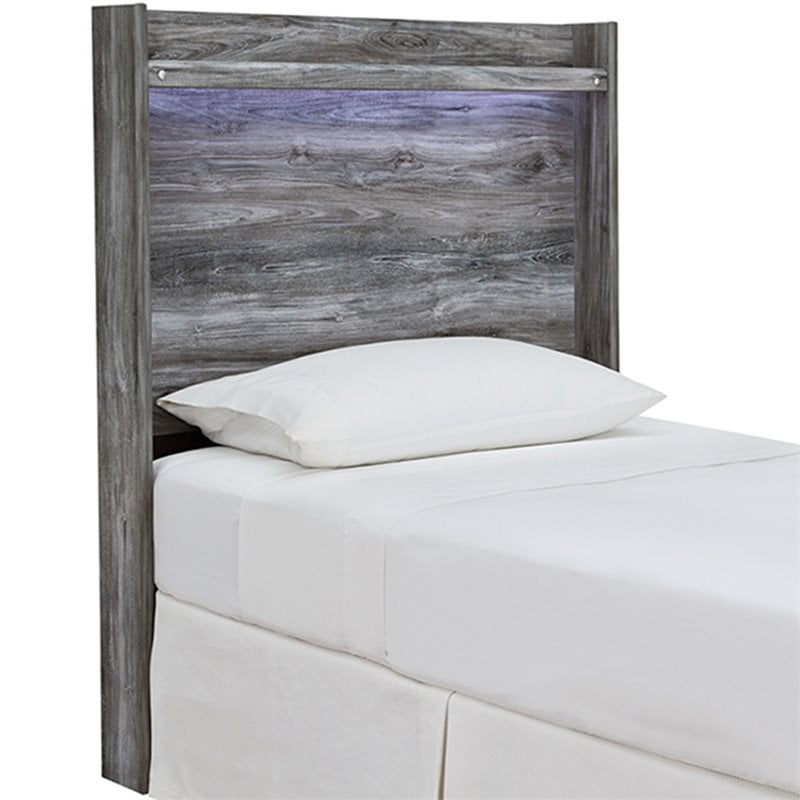 Ashley Furniture Baystorm Twin LED Panel Headboard in Smokey Gray