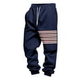 thumbnail image 3 of Ceisia Men's Trendy Solid Color Gift Elastic Drawstring Waist Casual Sport Trousers with Pockets, 3 of 9