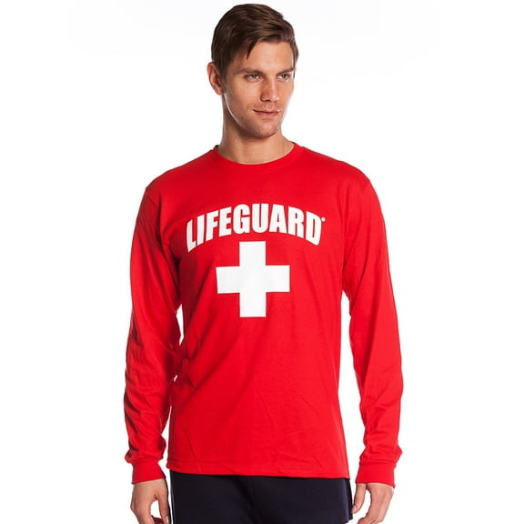 LIFEGUARD Official Guys Long-Sleeve Printed Tee Red Small