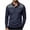 Navy Pullover, variant on Kvture Fall Tops for Men Casual Stylish Color Block Long Sleeve Lapel Collar Button up Shirts for Business Office Work Golf Navy Pullover XL