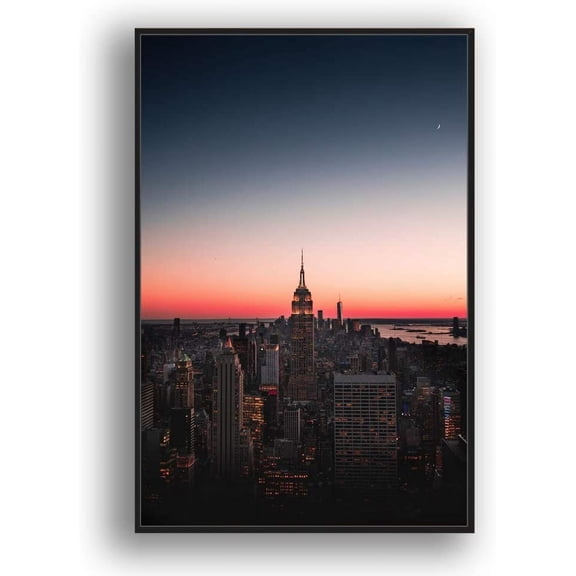 IDEA4WALL Framed Canvas Wall Art for Living Room, Bedroom Brooklyn Bridge and New York City Canvas Prints for Modern Home Decoration Ready to Hang