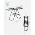thumbnail image 3 of Foldable Clothes Drying Rack with Sock Clips Laundry Drying Rack with Height-Adjustable Gullwings Black, 3 of 6