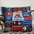 thumbnail image 2 of Football Gifts for Boys 8-12, Football Blanket for Boys, Football Gift for Men, Football Team Gifts, Unique Birthday Gift for Football Lovers Player, Football Gifts Flannel Throw Blanket 60"x50", 2 of 5