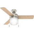 thumbnail image 1 of Hunter 59411 Acumen 42 Inch Indoor Ceiling Fan with LED Light Kit, Nickel, 1 of 10