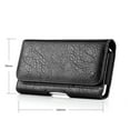 thumbnail image 3 of 4.7" Phone Wallet Leather Pouch Case Horizontal Flip Cover Protective Holster Pouch [Belt Clip + Loops + ID /Credit Card Slot Holder] BLACK fit APPLE iPhone XS/ X / 8 / 7/ 6s / 6 / 5s / 5 / SE, 3 of 7