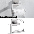 thumbnail image 4 of 5-Piece Bathroom Hardware Accessories Set 23.6 inch Towel Bar Towel Rack Sets Modern Towel Ring Kit Stainless Steel Wall Mounted (Brushed Nickel), 4 of 14