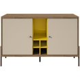 thumbnail image 3 of Manhattan Comfort Joy Wine Rack Serveur en Jaune et Blanc Cassé, 3 of 11