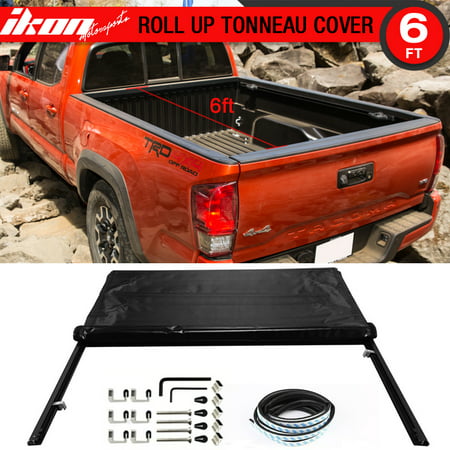 Compatible with 16-19 Toyota Tacoma 6ft / 72in Bed Lock Soft Roll Up Tonneau