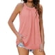 thumbnail image 1 of Playeras,Blusas y Tops,Ropa para Mujer Athletic camisetas sin mangas para las mujeres Mujeres verano sólido Tops plisado sin mangas camisetas sin mangas (Pink, L), 1 of 7
