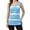 Blue, variant on Women's Plus Size Tie Dye Vest Summer Sleeveless Color Block T Shirts Loose Blouse Button Up Tank Tops "Khaki, 3XL"