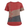 thumbnail image 3 of Ktyne Tuniques Médicales pour Femmes à Col en V, Hauts de Sarrau à Manches Courtes Extensibles, Blouse d'Infirmière Douce, Hauts de Sarrau avec Poche, Rouge, TTTG, 3 of 4