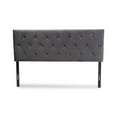 thumbnail image 2 of Baxton Studio Felix Modern and Contemporary Grey Velvet Fabric Upholstered Queen Size Headboard,Wholesale Interiors, 2 of 7