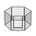 thumbnail image 2 of 6 Panels Foldable Dog Playpen with Door, 31.7"H Heavy Duty  Portable Dog Fence Pet Exercise Pen for Outdoor Indoor RV Camping Garden Yard, Black, 2 of 9