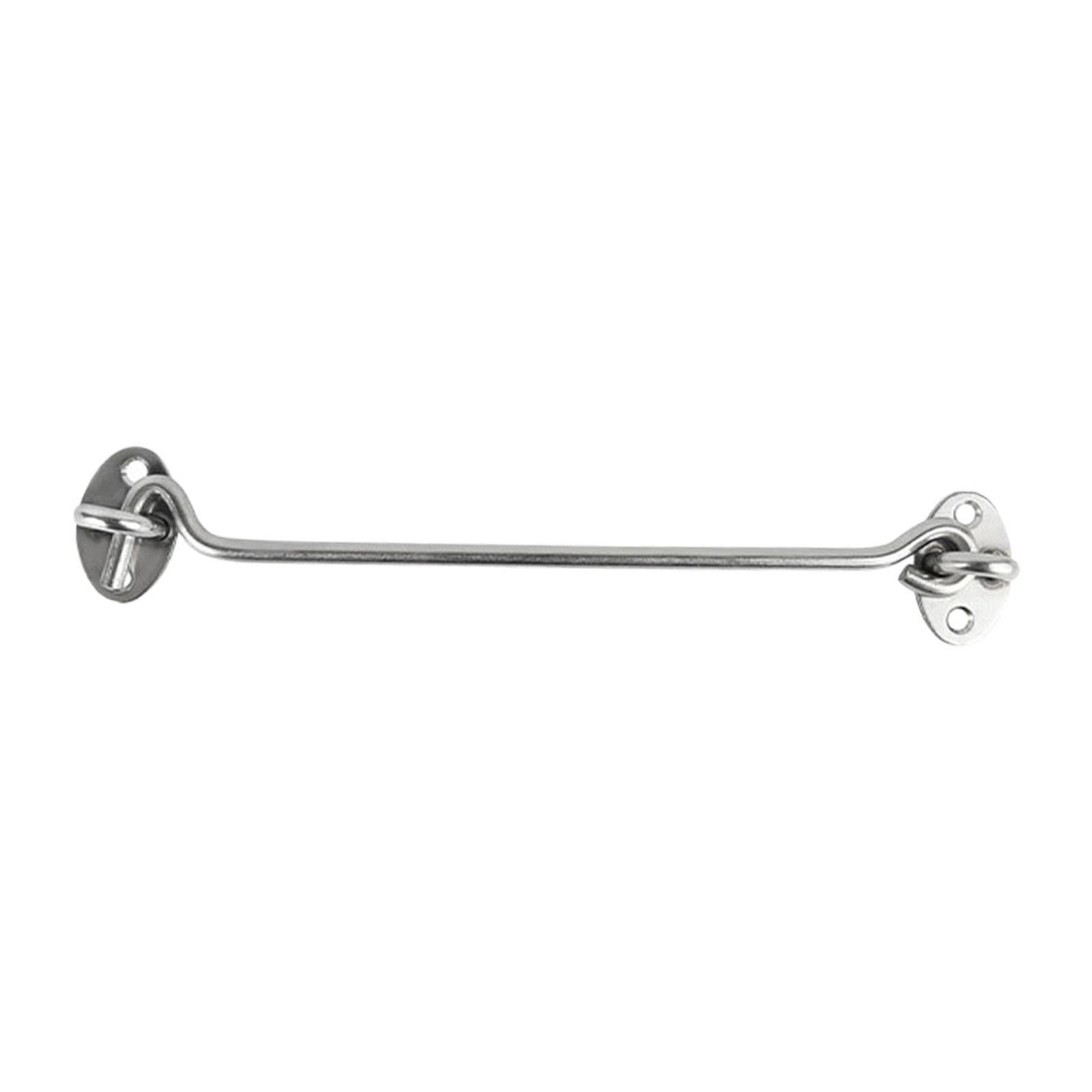 Hook and Eye Latch, Barn Door Latch with Screws,Barn Door Lock latches, Gate Latch Hardware for Shutters, Garage Door, Inside Door, Pocket Doors 19x4cm