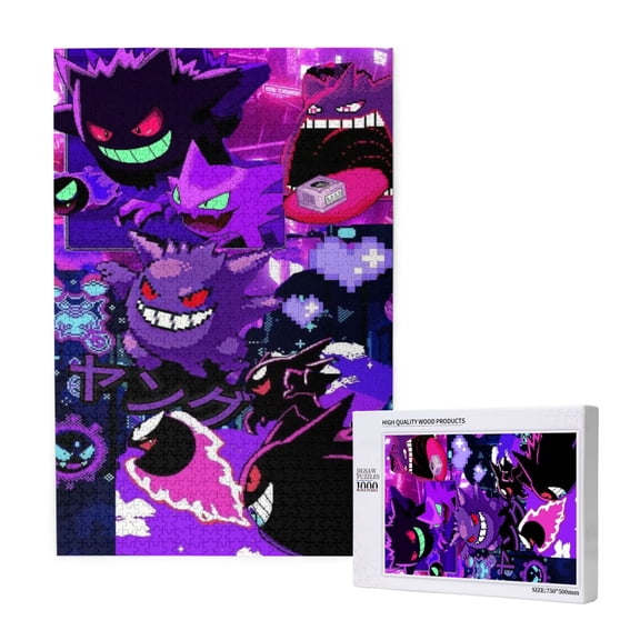 Gengar Jigsaw Puzzle,1000 puzzle pieces Gift Toys Art Home Decor