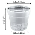 thumbnail image 3 of 5 Pack 8 Inch Clear Nursery Pots, Transparent Pots with Drainage Holes, Starting Containers for Succulents Orchids Indoor Outdoor Gardening, 3 of 8
