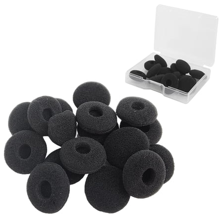 EKIND 24 PCS Sponge Soft Earbuds Cover Pads Replacement for Earphone MP3 MP4 Stereo Headsets Protective Accessories Cap (Black)