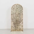 thumbnail image 5 of Efavormart Sparkly Champagne Big Payette Sequin Fitted Chiara Backdrop Stand Cover for Round Top Wedding Arch, Single Sided - 5ft, 5 of 6