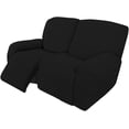 thumbnail image 1 of ZXNYH 8 Pieces Recliner Sofa Stretch Sofa Slipcover Sofa Cover Furniture Protector Couch Soft with Elastic Bottom Kids, Spandex Jacquard Fabric Small Checks Chocolate, 1 of 3