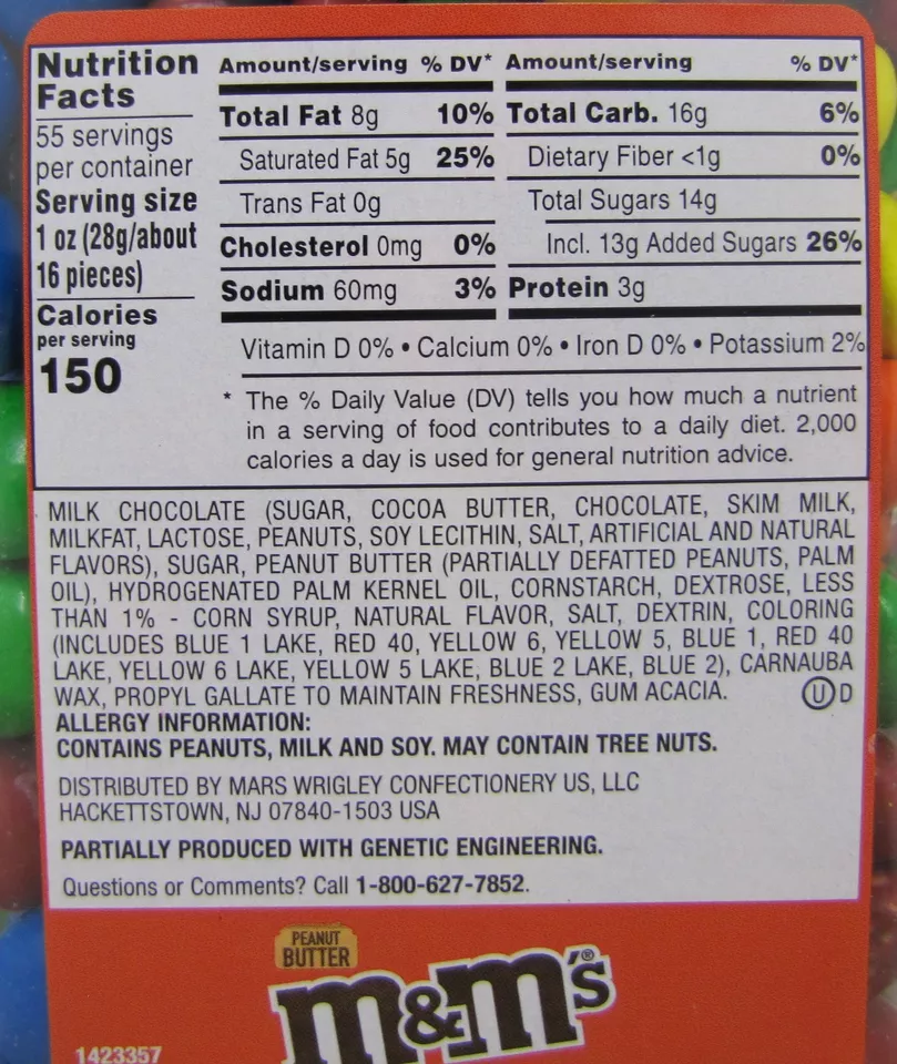 M&Ms Peanut Butter Candy 55 oz Jar M&M's M & M Chocolate Candies Tub Bulk 3.43LB