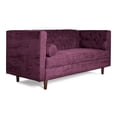 thumbnail image 3 of Sofá 3 Plazas MAKORA Velvet Morado Tecnologia Beehive AirFlex Foam Modelo Banks, 3 of 7
