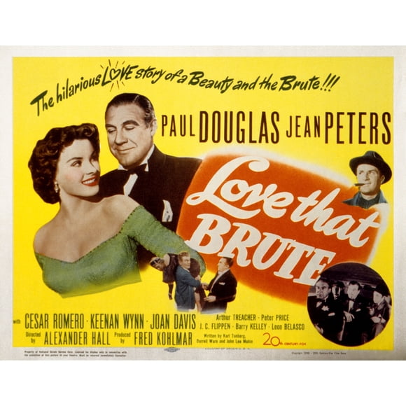 Love That Brute Jean Peters Paul Douglas 1950 � 20Th Century Fox Tm & Copyright / Courtesy: Everett Collection Movie Poster Masterprint (28 x 22)