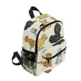 thumbnail image 2 of FORMRS School Backpack with Front Zippered Pocket 12" Student Travel Daypack, Beige Cartoon Dogs Pattern, 2 of 6