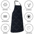 thumbnail image 5 of Kdxio Black Fish scales Apron with Pockets Adjustable Kitchen Aprons for Men Women Waterproof Aprons for Cooking,Drawing,Crafting, Baking Household Cleaning, 5 of 8