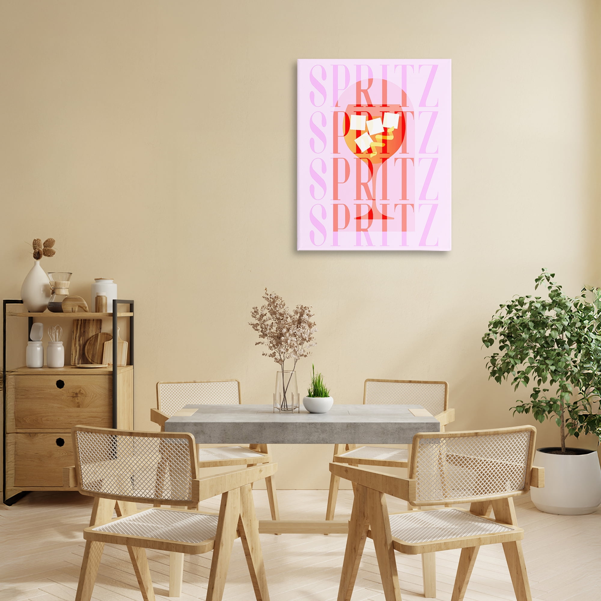 Retro Pastel Spritz Canvas Wall Art, design by Lil' Rue