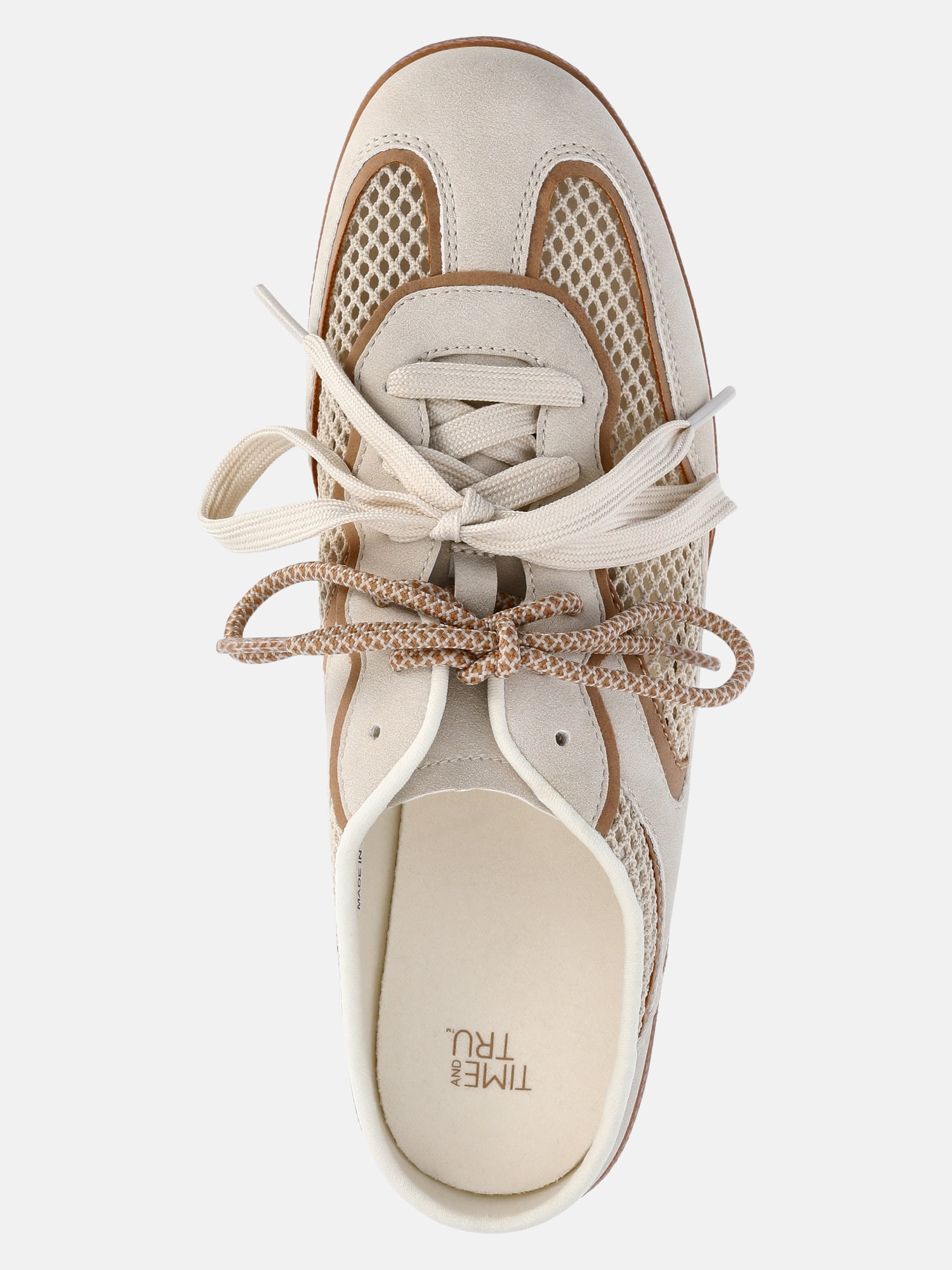 Time and Tru Women's Lace Up Mesh Mule Sneakers