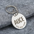 thumbnail image 2 of Engravable Round Pet's Name and Icon Pet ID Dog Tag - Personalized Round Emergency Contact for Dog Collars - Custom Pet ID Dog Cat Pet Accessories [Rose Gold], 2 of 9