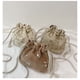 thumbnail image 4 of Zhuge Bolso de hombro tejido para mujer, bolso de mano tejido, bolso de mano tejido elegante para playa de verano, bolsos de hombro de 5,9 x 2,36 x 5,9 pulgadas (marrón), 4 of 4