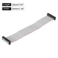 thumbnail image 2 of IDC 34Pin Flat Ribbon Cable, 2.0mm Pitch FC to FC Connector 20cm Length Grey Jumper Wire Computer DVD, 5Pcs, 2 of 5