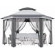 thumbnail image 2 of Qinaqin 13' x Pop-Up Gazebo Canopy Tent con Zippered Malla Sidewalls y Carrying Bag Event Shelter para Patio Garden Backyard cm de Profundidadark Gris Light, 2 of 6