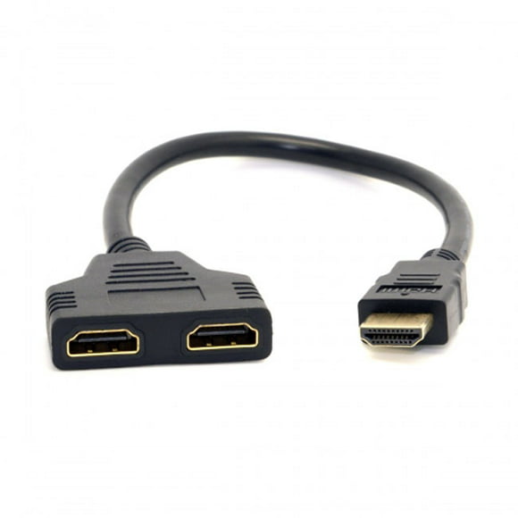 CY One HDMI Male to Dual HDMI Female Y Splitter Switch Extension Adapter Cable for FOR PC HDTV Laptop 1080P