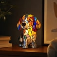 thumbnail image 5 of JHRGJIO Puppy Lamp Stained Glass, Dog Night Light Stained Resin Pup Light Charge Powered, Table Lamp Puppy Lamps for Home Bedroom Desk Display Warm Cozy Cute Unique, 5 of 7