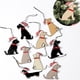 thumbnail image 4 of Widget Mascota Perro Árbol de Navidad Colgantes Adorno Colgante de madera Signo de perro Feliz Navidad Árbol de Navidad Decoraciones colgantes DIY Adornos de fiesta de Navidad Irfora Widget, 4 of 7
